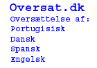 Link til Oversat.dk - overs�ttelse af portugisisk / dansk / spansk / engelsk